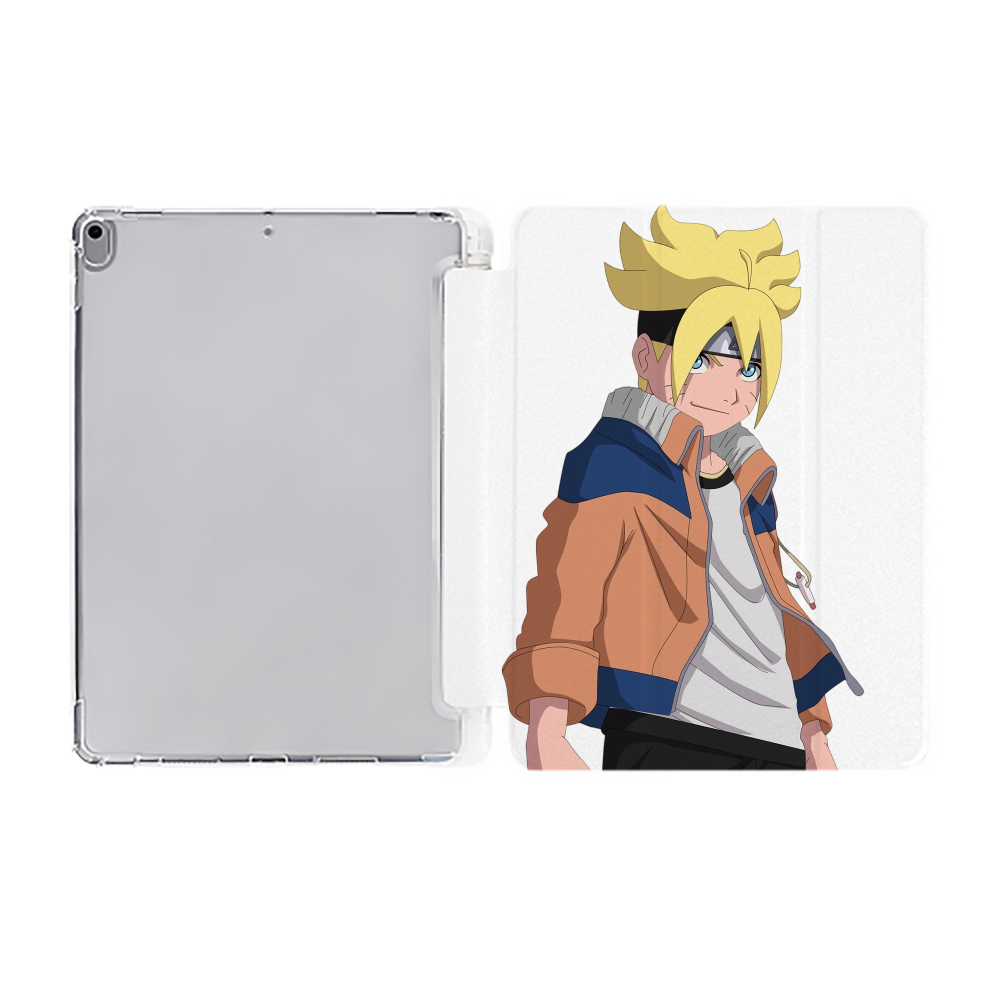 （画像用） NARUTO -ナルト- うずまき ナルト Uzumaki Naruto IPad ケース ペン収納付き 三つ折りスタンド PUレザー×シリコン 対応機種9.5/10.5/10.9インチ